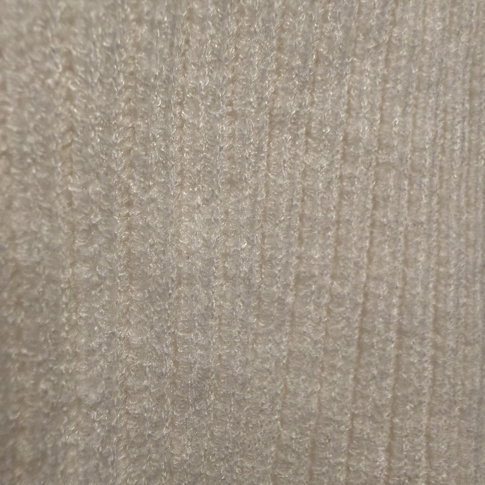 Women’s Cream Ribbed Button-Front V-Neck Top - Picture 7 of 8
